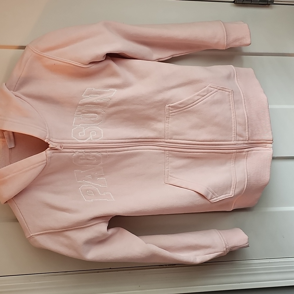 PACSUN Girls Youth light pink zip up hoodie. Sz large 10